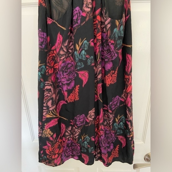 Alice + Olivia Black Colorful Floral Romantic Formal Halter Cocktail Shift Dress - Picture 6 of 14
